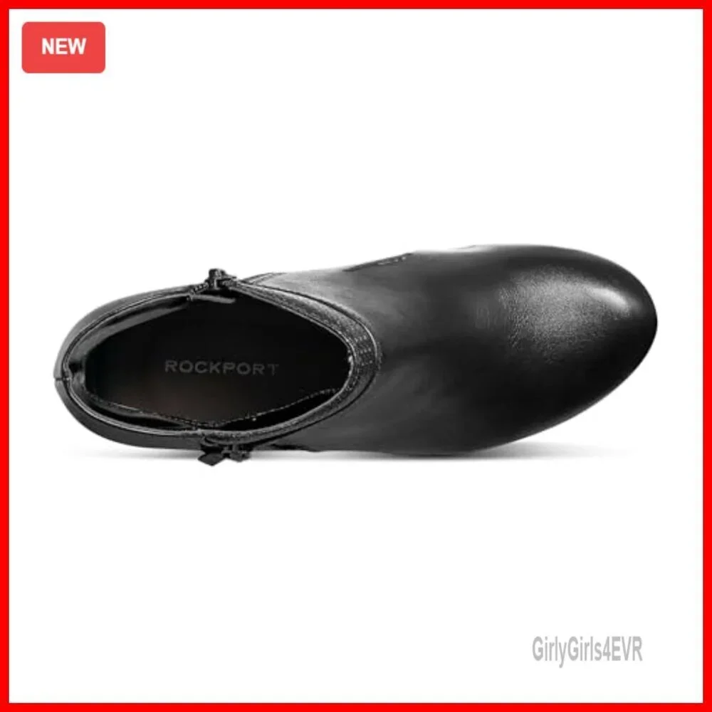 Leather Ankle Booties with Arch Support, Cushioned Comfort, Extended Sizes